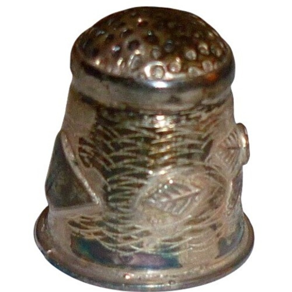 Antique Ketcham McDougall Sterling Silver Flower Thimble Unengraved